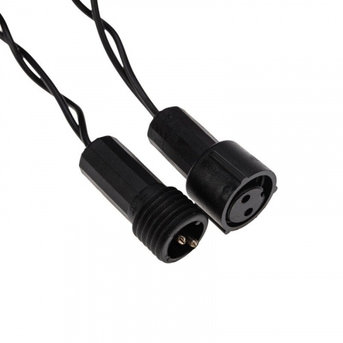 картинка Гирлянда Нить 10м,  постоянное свечение,  черный ПВХ,  230В,  цвет Тёплый белый от магазина Сантехстрой