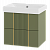 картинка Тумба под раковину Brevita Vega 60 подвесная (зеленая) от магазина Сантехстрой