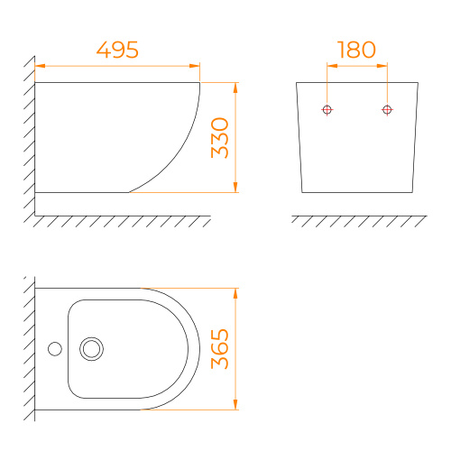 картинка Биде подвесное RGW SW-80 от магазина Сантехстрой