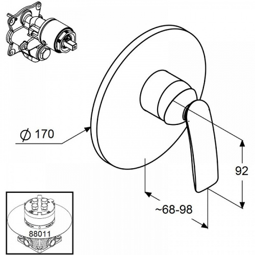фото смеситель для душа kludi 526550575 хром
