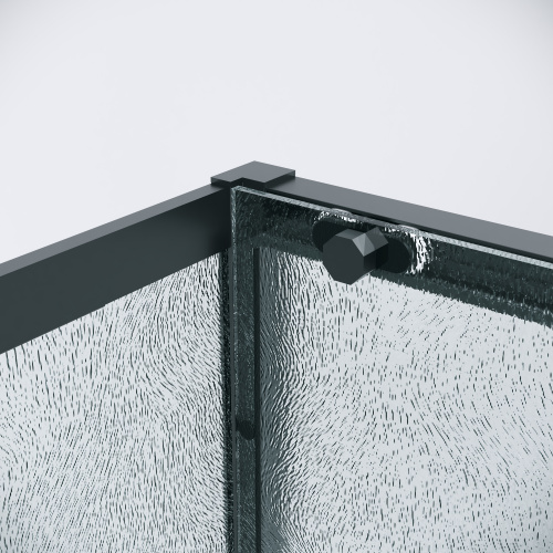 картинка Душевое ограждение Grossman Style 100.K33.05.120.21.02-200.K33.05.90.21.02 (120х90х195) раздвижная(левая),черный матовый,стекло шиншилла,2 места от магазина Сантехстрой