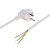 картинка Шнур электрический с вилкой ПВС 3х1,0 мм2 5м (белый) REXANT от магазина Сантехстрой