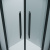 картинка Душ.ограждение 301.K33.02.9090.21.00 Cosmo (90*90*195) полукруг,раздвижн,черн.матов,стекло прозрачн от магазина Сантехстрой