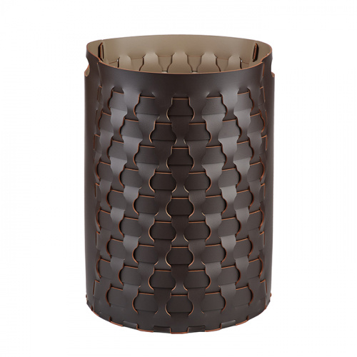 картинка ADJ Круглая корзина для белья Dubai, D40xH57 см., цвет: шоколад/капучино от магазина Сантехстрой