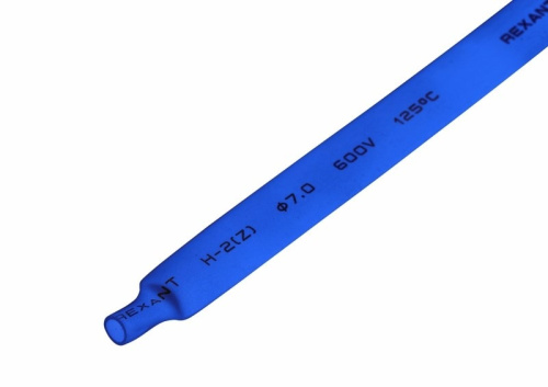картинка Трубка термоусаживаемая ТУТ нг 7,0/3,5мм,  синяя,  упаковка 50 шт.  по 1м REXANT от магазина Сантехстрой