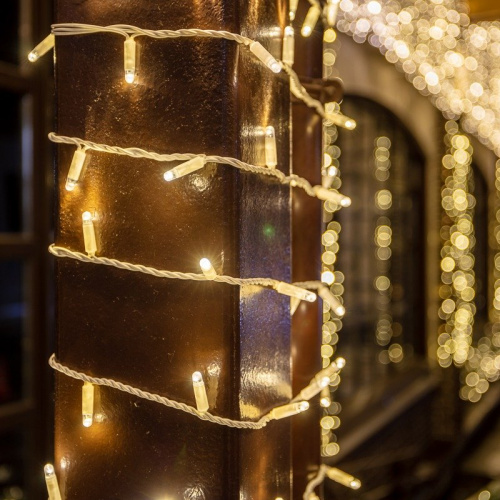 картинка Гирлянда Нить 10м,  постоянное свечение,  белый ПВХ,  230В,  цвет Тёплый белый от магазина Сантехстрой