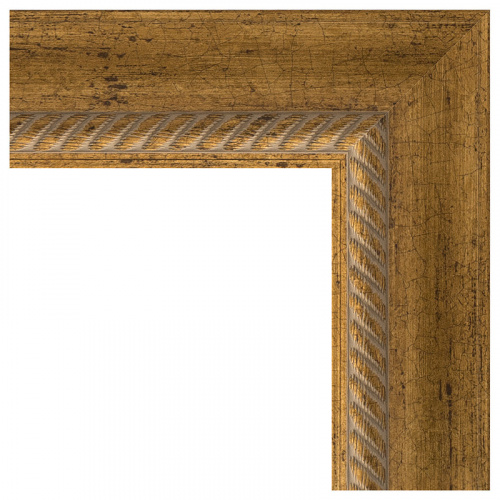 картинка Зеркало Evoform Exclusive-G 118х93 BY 4348 с гравировкой в багетной раме - Состаренная бронза с плетением 70 мм от магазина Сантехстрой