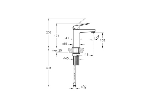 картинка Смеситель для раковины VitrA Minimax Square A4372025EXP однорычажный брашированное золото латунь от магазина Сантехстрой