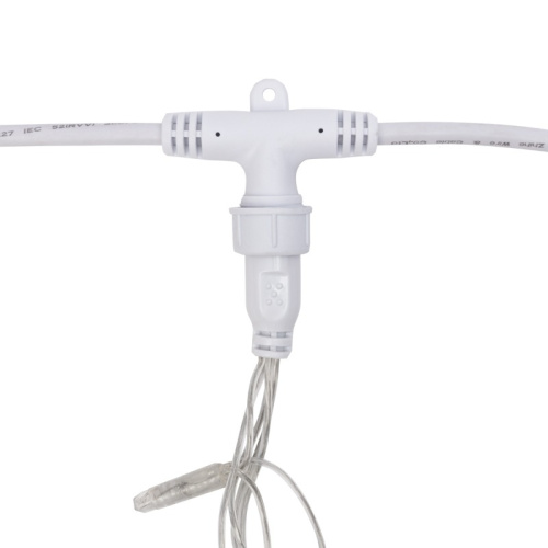 картинка Гирлянда Светодиодный Дождь 2х6м,  эффект водопада,  прозрачный провод,  24В,  диоды БЕЛЫЕ от магазина Сантехстрой