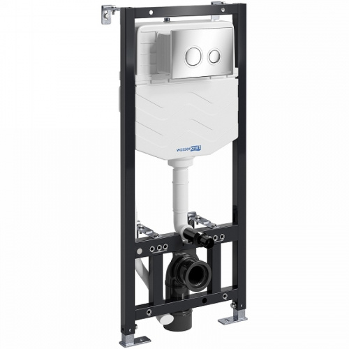 картинка Инсталляция WasserKRAFT Aller 10TLT.010.ME.CH01 для унитаза с клавишей смыва Хром от магазина Сантехстрой