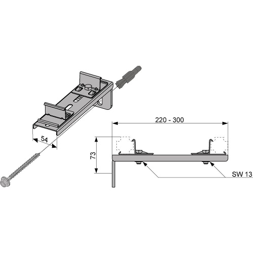 картинка TECE Крепление двойное, удлиненное от магазина Сантехстрой