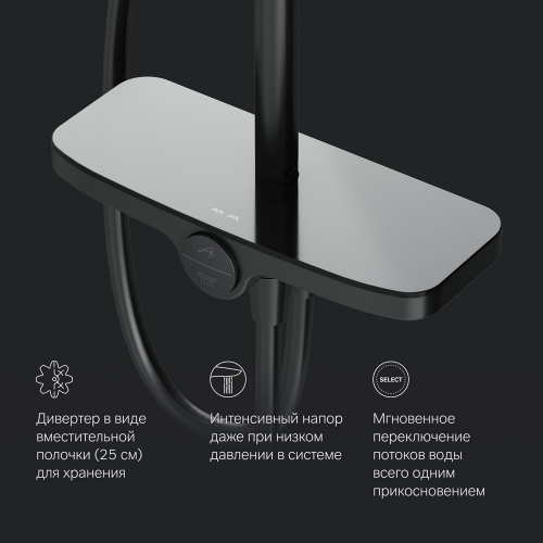 картинка F0780222 Like, душ.система: верхн.душ 220мм, ручной душ 120 мм, 3 функции, душ.штанга 1030-1460 мм, от магазина Сантехстрой