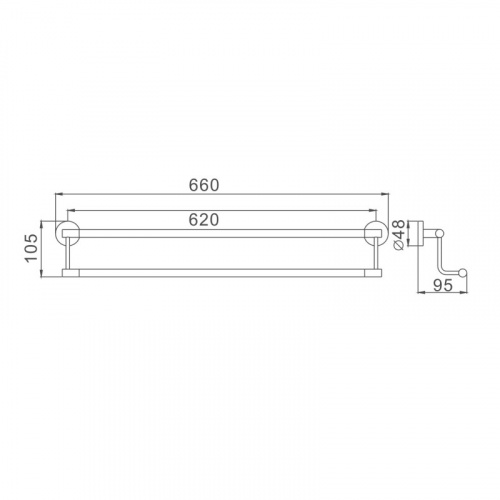 картинка Полотенцедержатель Haiba хром (HB1709) от магазина Сантехстрой