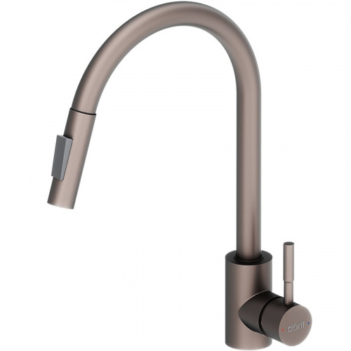 картинка D3007511 Logic Кухонный смеситель  с вытягивающимся изливом, сатин от магазина Сантехстрой