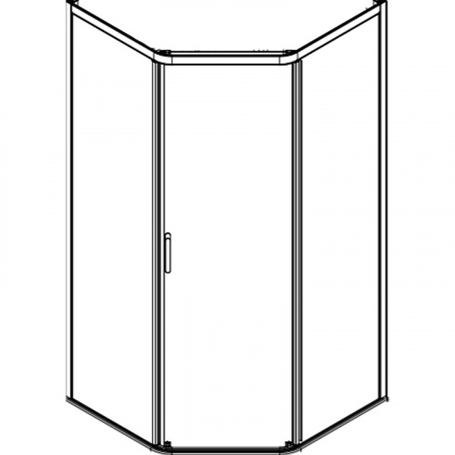 картинка Душевая дверь для кабины Aquanet Passion P 2.0 №1/4 263879 профиль Серебро стекло прозрачное от магазина Сантехстрой