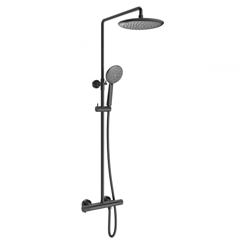 картинка Душевая стойка Desire VSFS-1D0TGM термостатическая, вороненая сталь от магазина Сантехстрой