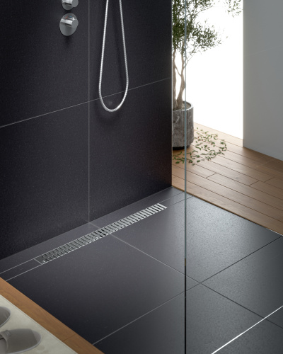 картинка Душевой лоток TIMO Drain System 700 с вставкой "lines", Хром (DS230107/00) от магазина Сантехстрой