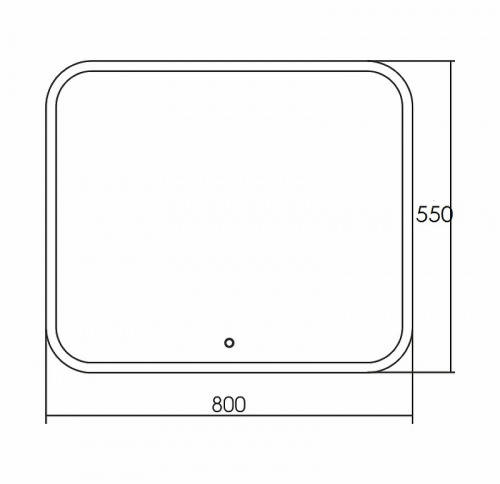 картинка Зеркало Grossman Comfort 80 380550 с подсветкой с сенсорным выключателем от магазина Сантехстрой
