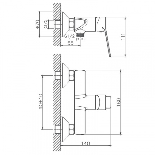 картинка Гигиенический душ со смесителем Haiba (HB55559) от магазина Сантехстрой