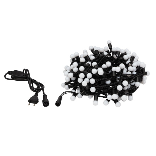 картинка Гирлянда Мультишарики Ø17,5мм,  20 м,  черный ПВХ,  200 диодов,  цвет красный от магазина Сантехстрой