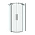 картинка Душ.ограждение 301.K33.04.9090.10.00 Classic (90*90*195) полукруг,раздвиж,хром, стекло прозрачное,1м от магазина Сантехстрой