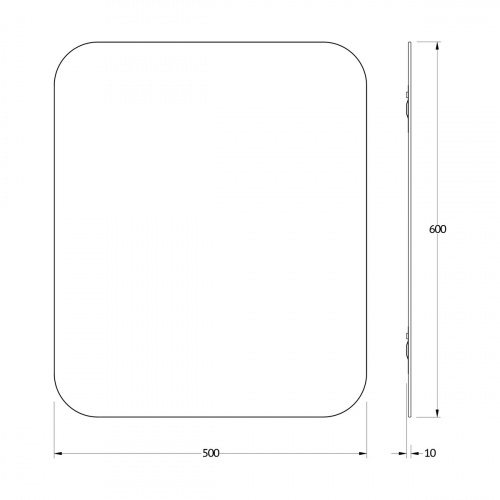 картинка Зеркало с окантовкой (50x60 cm) (Черный цвет) (EVOFORM) от магазина Сантехстрой