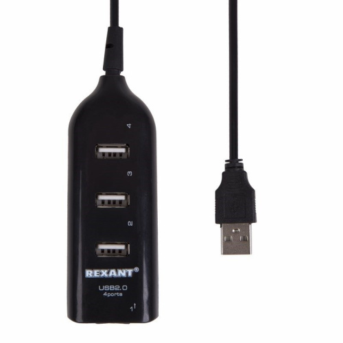 картинка Разветвитель USB 2.0 на 4 порта REXANT от магазина Сантехстрой
