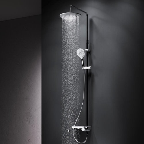 картинка F0780700 Like, душ.система: см-ль-полка д/ванны/душа, душ.штанга 1030-1460мм, верхний душ 220 мм, ру от магазина Сантехстрой