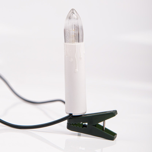 картинка Гирлянда Свечи 6м,  темно-зеленый ПВХ,  30 LED ТЕПЛЫЙ БЕЛЫЙ от магазина Сантехстрой