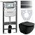 картинка Комплект унитаза с инсталляцией Ceramica Nova Metropol CN4002MB_1002M_1000 с сиденьем Микролифт и клавишей смыва Хром матовый от магазина Сантехстрой