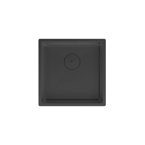 картинка Кухонная мойка Lemark OLANGA 440 прямоугольная из нержавеющей стали цвет: чёрный матовый (9932124) от магазина Сантехстрой