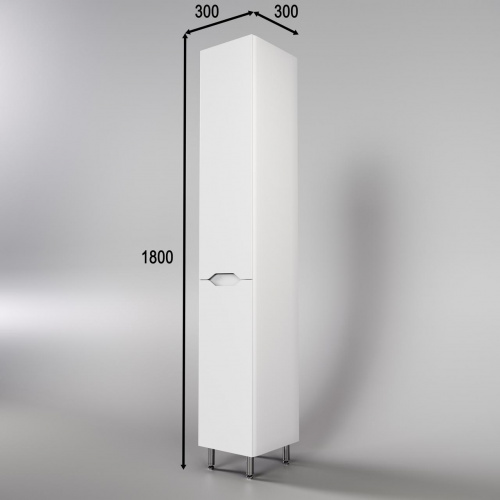 картинка Колонна универсальная "Марелла L" с корзиной, Люкс антискрейтч белый матовый, PLUS от магазина Сантехстрой