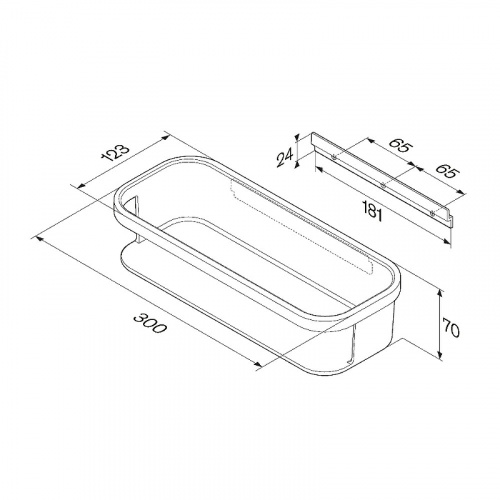 картинка A8F53122 Func Корзина для душа прямая, черная от магазина Сантехстрой