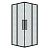 картинка Душ.ограждение 300.K33.02.8080.21.02 Cosmo (80*80*195) квадрат,раздвижн,черн. матов,стекло шиншилла от магазина Сантехстрой