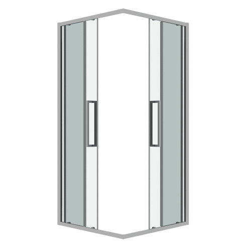 картинка Душ.ограждение 300.K33.02.8080.10.00 Cosmo (80*80*195) квадрат,раздвижная,хром,стекло прозрачное,1м от магазина Сантехстрой