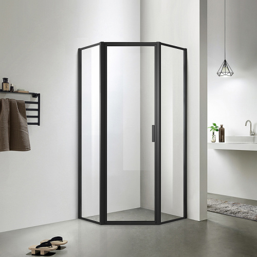 картинка Душевой уголок Azario Richmond 90х90 AZ-NAG3231 900 профиль Черный стекло прозрачное от магазина Сантехстрой