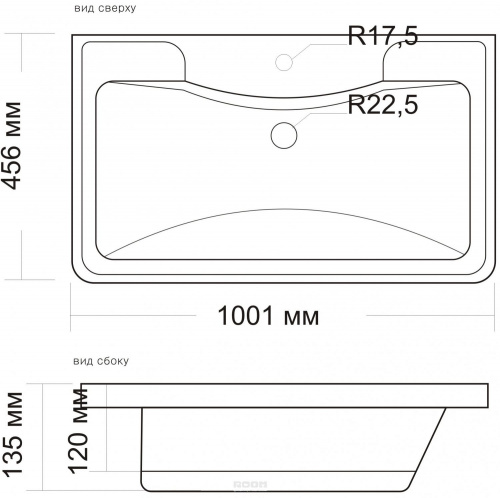 картинка Умывальник Style Line Атлантика 100 от магазина Сантехстрой