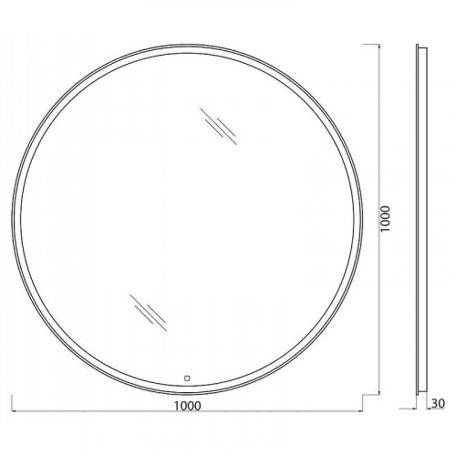 картинка Зеркало BelBagno spc-rng-1000-led-tch от магазина Сантехстрой