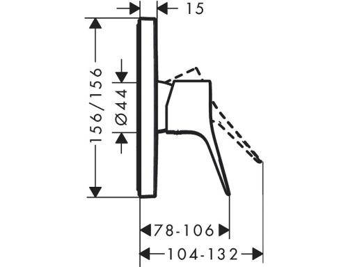 картинка HG Vivenis Смеситель для душа, скр.монтаж, цвет матовый белый от магазина Сантехстрой