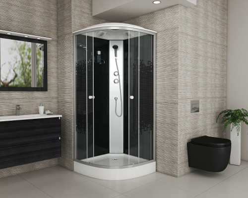 картинка Душевая кабина Niagara Eco 90x90 NG-4501-14BLACK без гидромассажа от магазина Сантехстрой