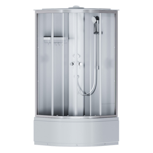 картинка W94C-401A-090MT X-Joy Deep кабина душевая  90x90, 1/4 круга,  профиль мат.хром, стекло прозрачное от магазина Сантехстрой