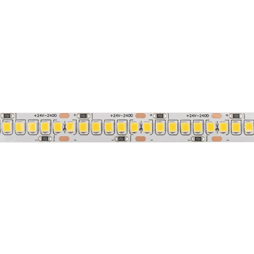 картинка LED лента 5м 24 В,  15 мм,  IP23, SMD 2835, 240 LED/m,  цвет свечения теплый белый (3000 К) LAMPER от магазина Сантехстрой