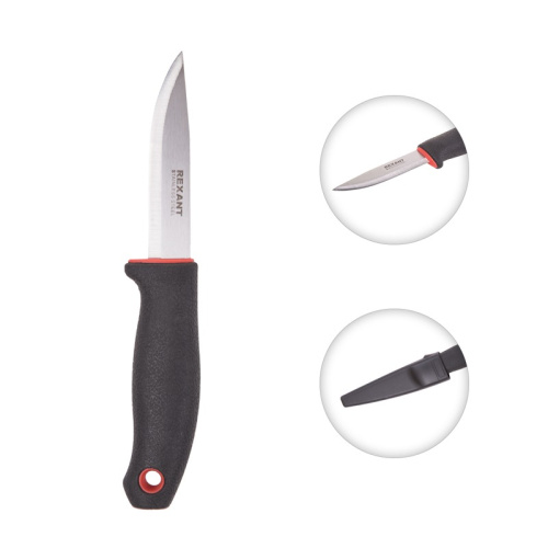 картинка Нож строительный нержавеющая сталь лезвие 95мм REXANT от магазина Сантехстрой