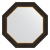 картинка Зеркало Evoform Octagon BY 3875 64x64 черное дерево с золотом от магазина Сантехстрой