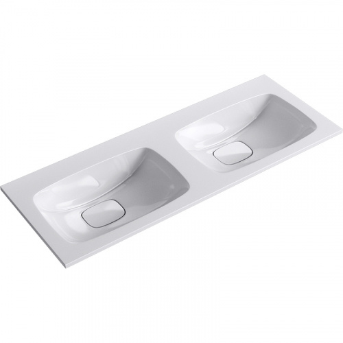картинка Раковина Aqwella Malaga 120 Duet Mal.12.04.D Белая от магазина Сантехстрой