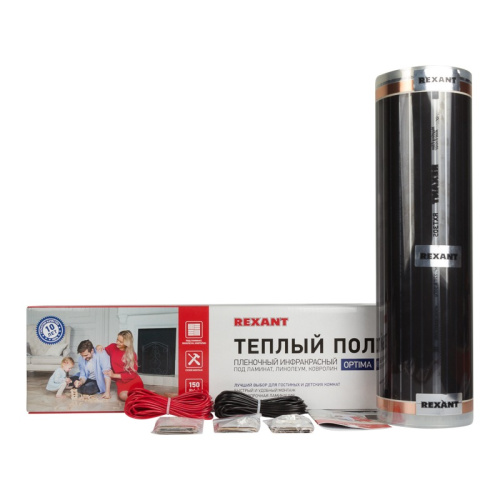 картинка Пленочный теплый пол REXANT Optima 150, площадь 4 м²,  0.5х8 м,  600 Вт от магазина Сантехстрой