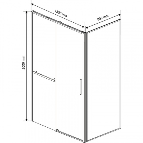 картинка Душевой уголок Vincea vsr-1ss8013clb от магазина Сантехстрой