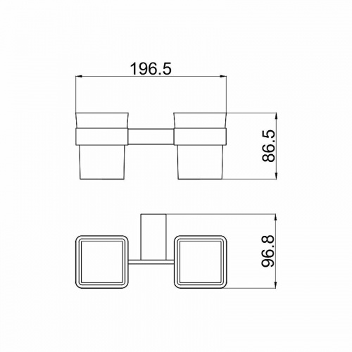 картинка Стакан для зубных щеток Allen Brau Infinity 6.21003-31 двойной Черный матовый от магазина Сантехстрой