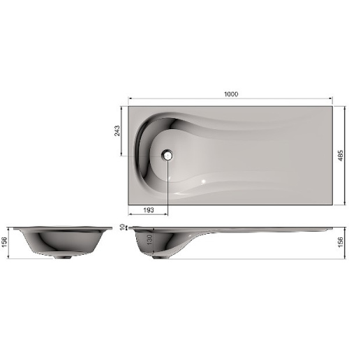картинка Кухонная мойка AZARIO Light 575х440х215) искусственный мрамор, цвет Хлопок (CS00079921) от магазина Сантехстрой