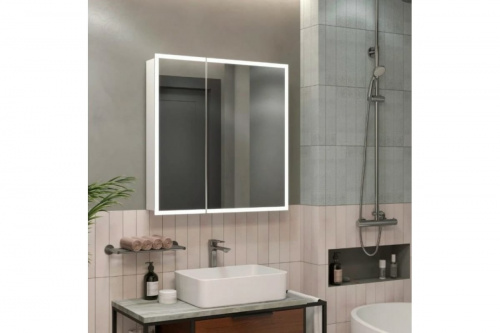 картинка Зеркало-шкаф Reflection Cube led 800x800 RF2213CB от магазина Сантехстрой
